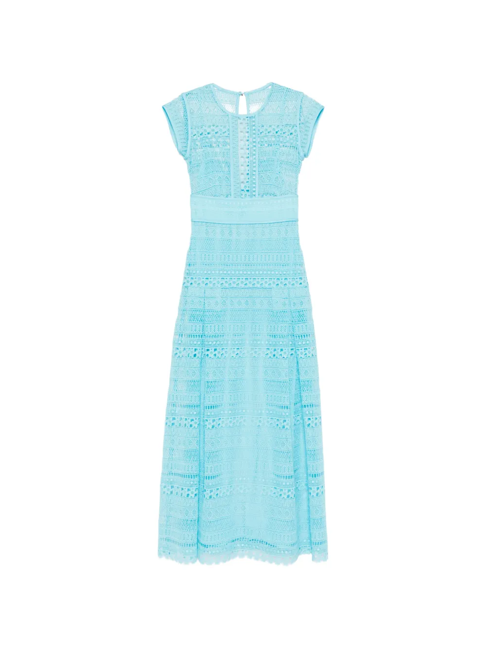 ERMANNO FIRENZE patterned lace dress - Blu