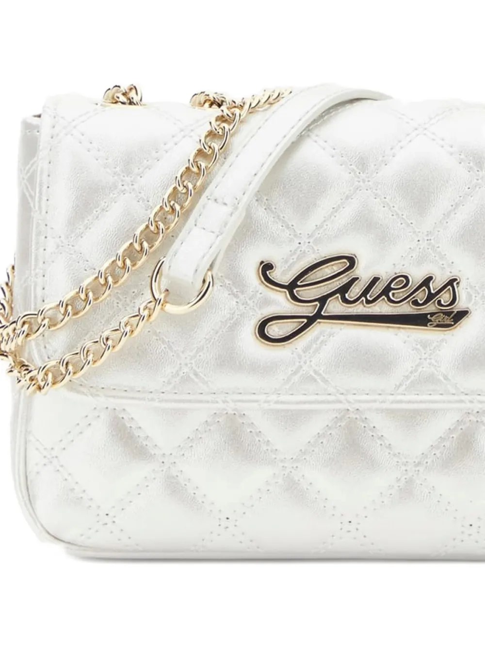 guess kids Schoudertas met logoplakkaat Wit