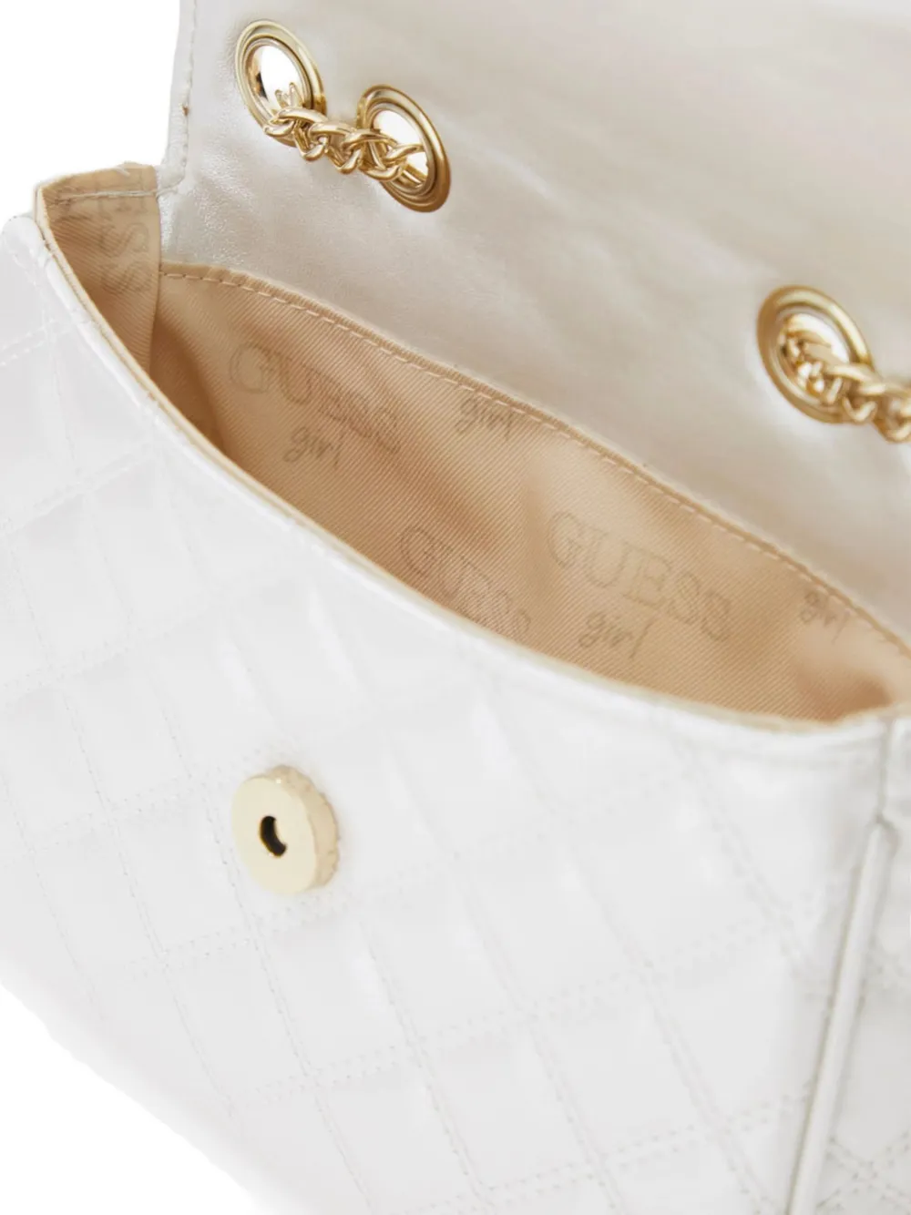 guess kids Schoudertas met logoplakkaat Wit