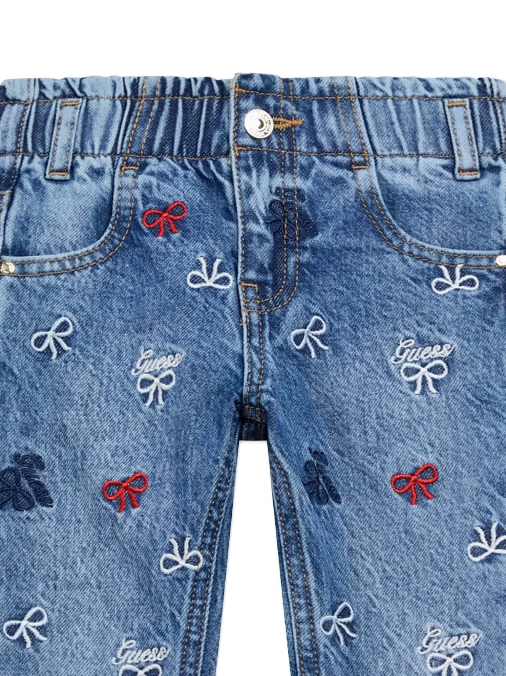 guess kids Jeans met borduurwerk Blauw