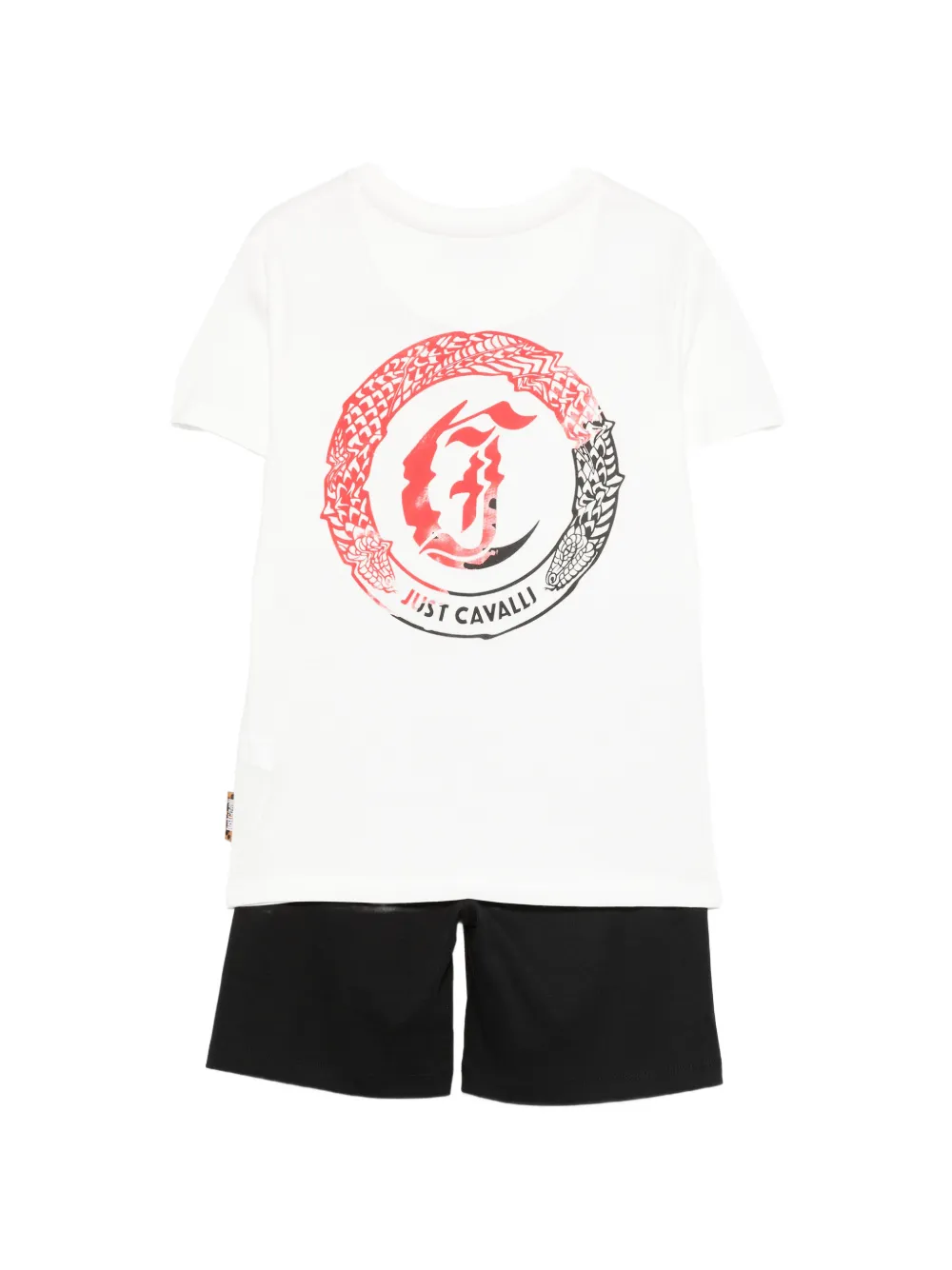  Roberto Cavalli Junior Logo-print Shorts Set - White 