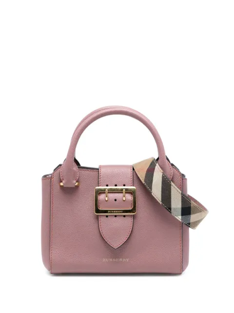 Burberry Pre-Owned 2000-2017 Small Grained Leather Buckle Tote satchel