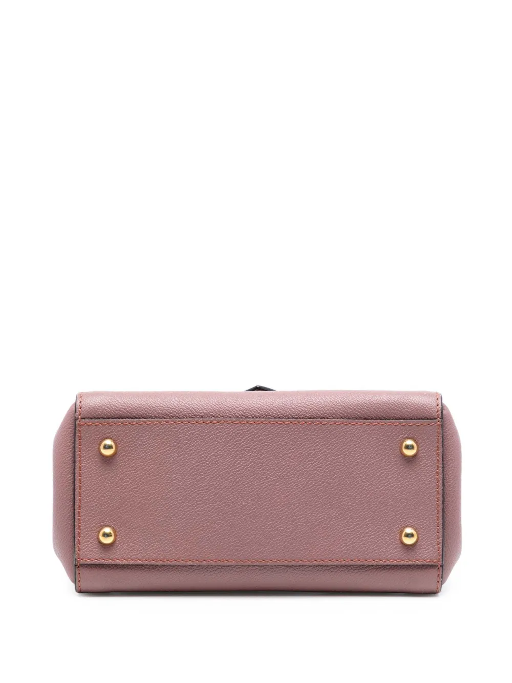 2000-2017 Small Grained Leather Buckle Tote Satchel