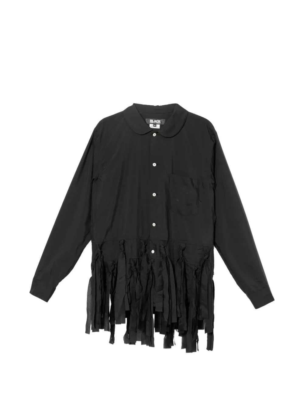 Black Comme Des Garçons Camicia con frange - Nero