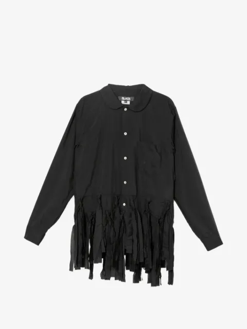 Black Comme Des Garçons fringe long-sleeve shirt