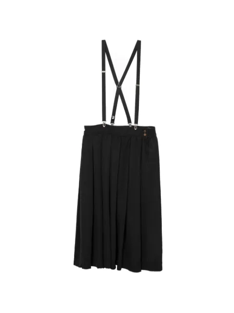 Black Comme Des Garçons — braced midi skirt