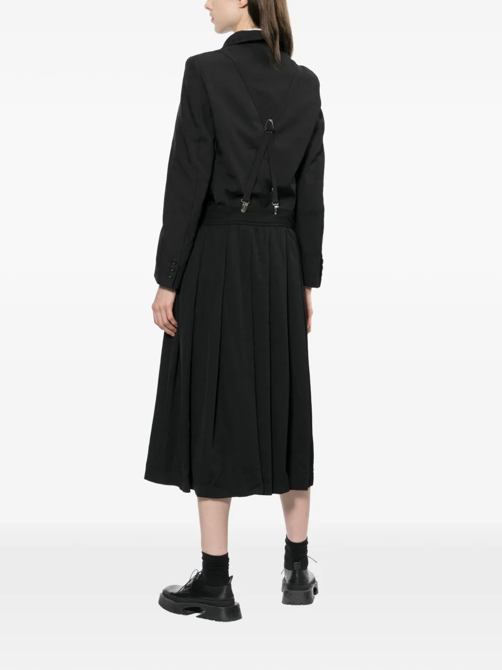 Black Comme Des Garçons A-lijn midi-rok Zwart