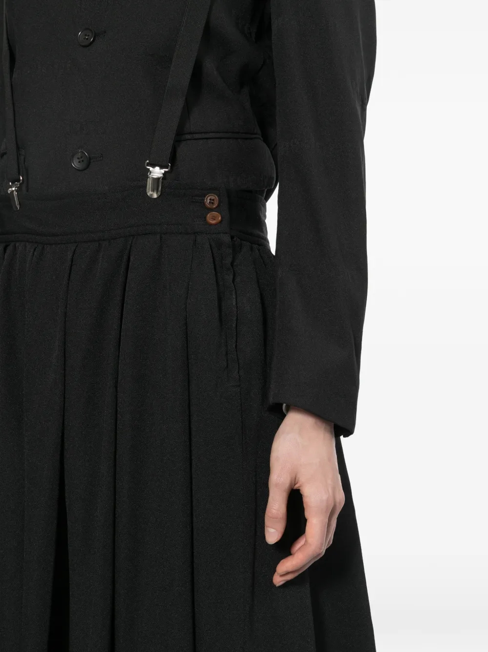 Black Comme Des Garçons A-lijn midi-rok Zwart