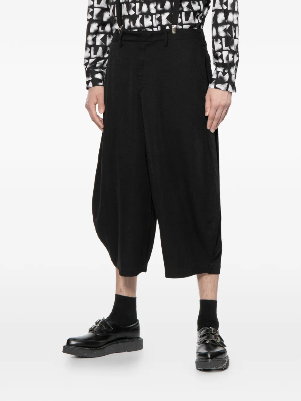 Black Comme Des Garçons Broek met verlaagd kruis Zwart