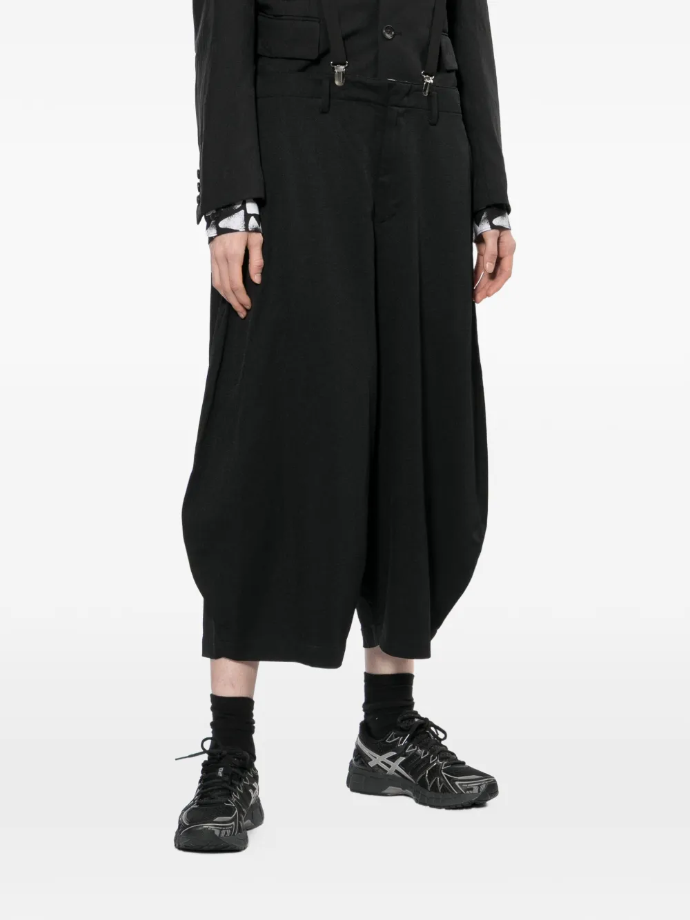 Black Comme Des Garçons Broek met verlaagd kruis Zwart