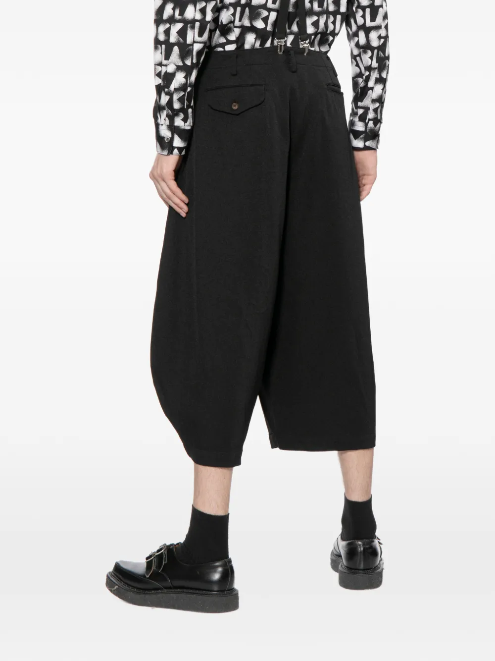 Black Comme Des Garçons Broek met verlaagd kruis Zwart