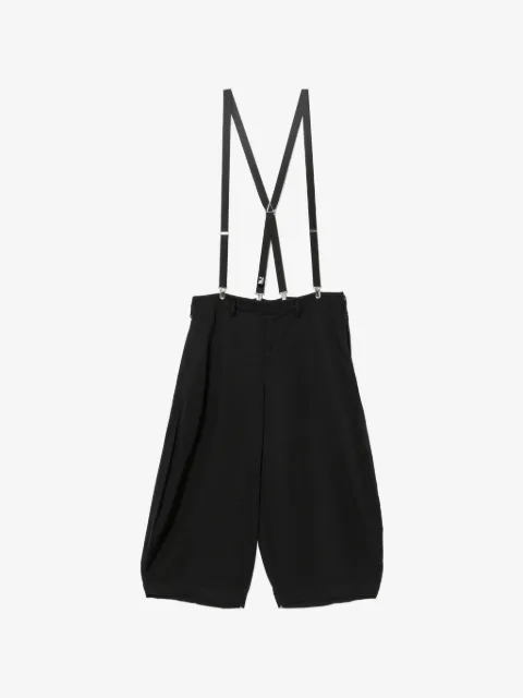 Black Comme Des Garçons drop-crotch suspenders trousers
