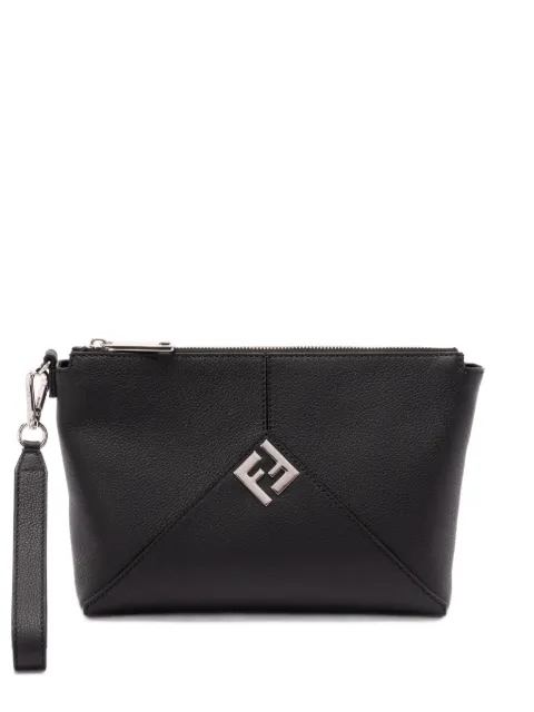 FENDI Lui logo-plaque leather clutch bag