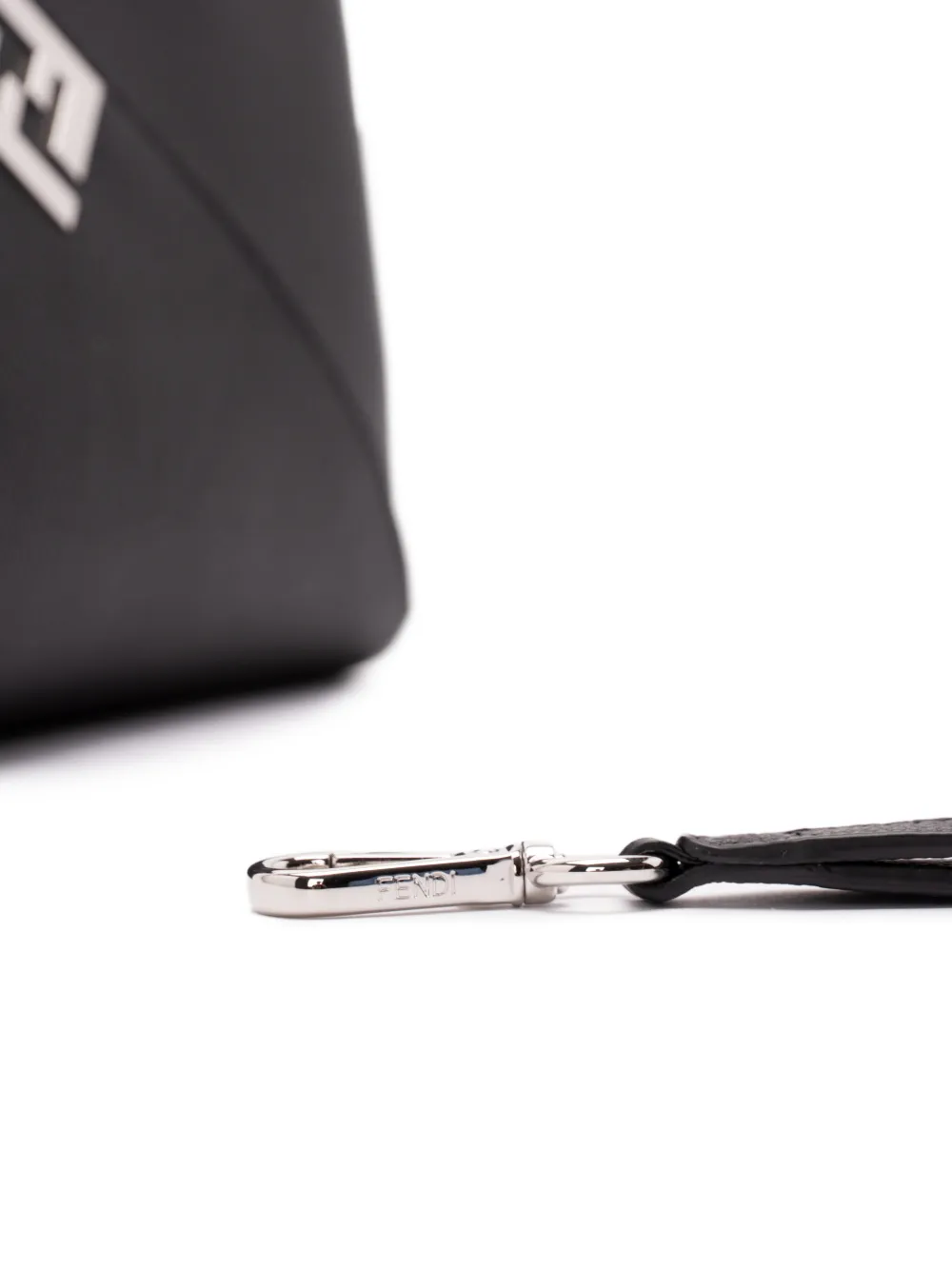 Lui logo-plaque leather clutch bag