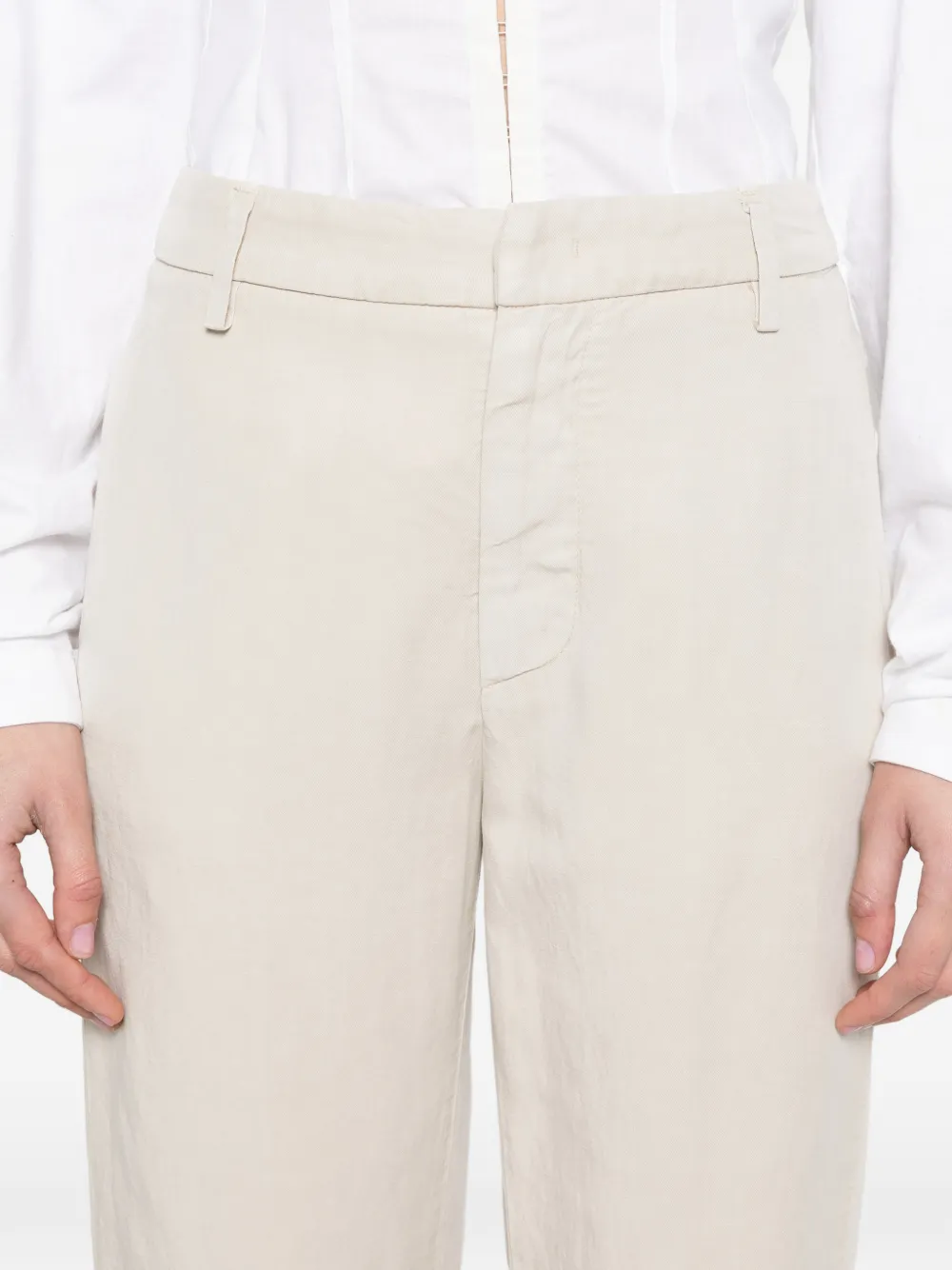 DONDUP Broek met toelopende pijpen Beige