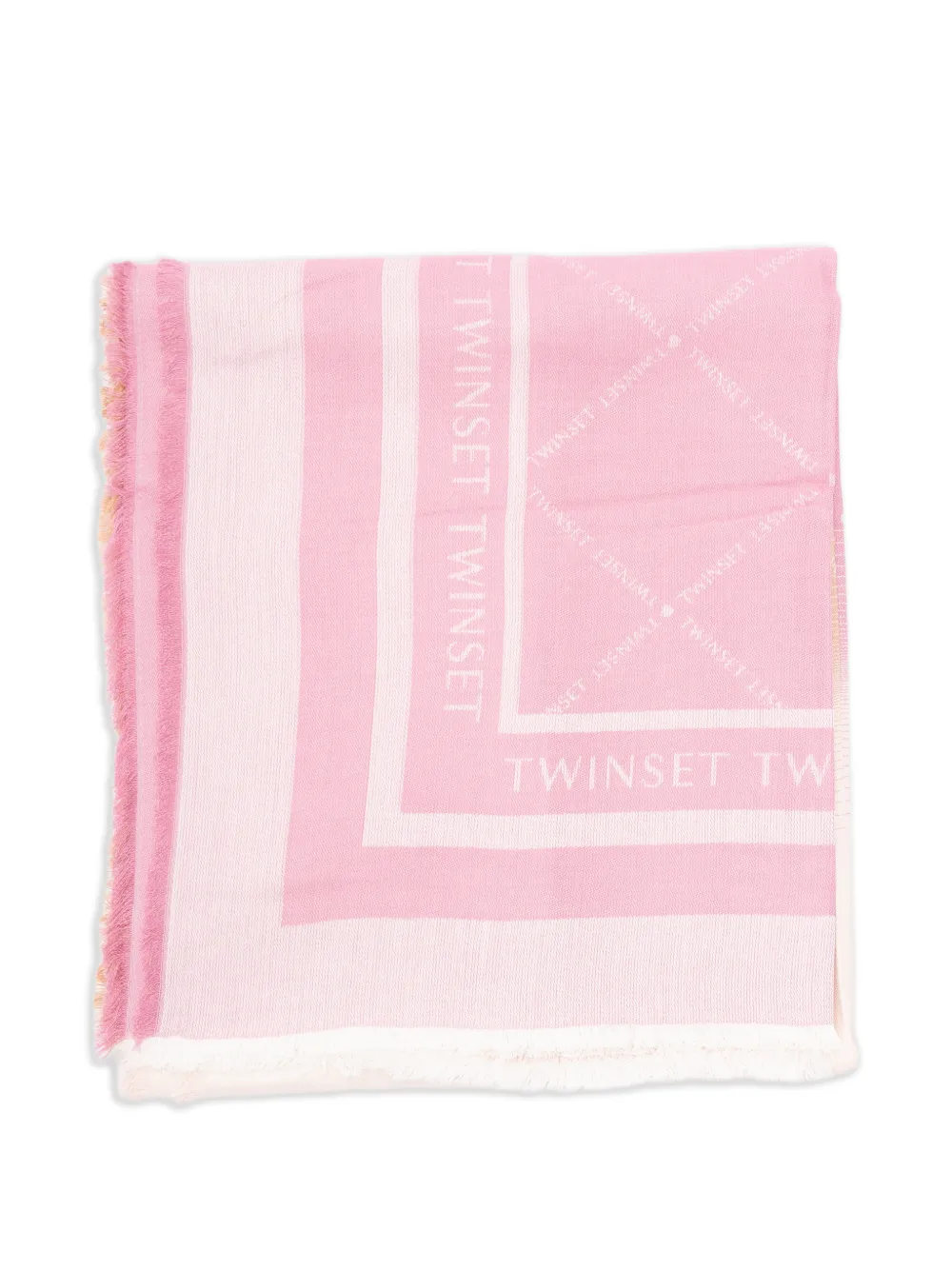 TWINSET jacquard striped scarf - Rosa