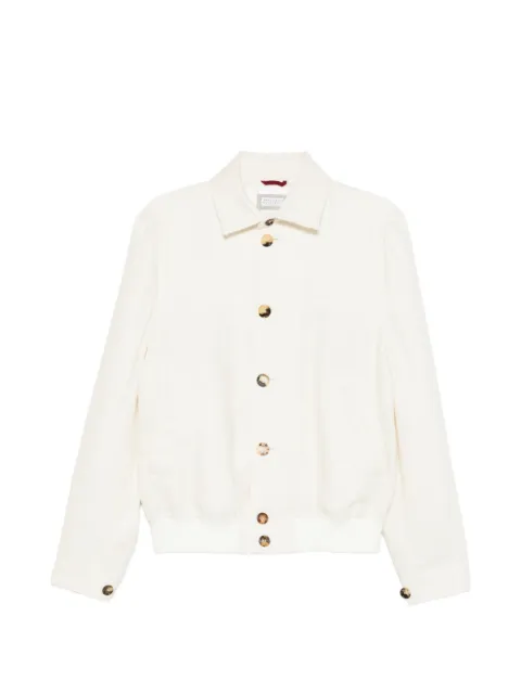 Brunello Cucinelli chamarra bomber con cuello tipo polo
