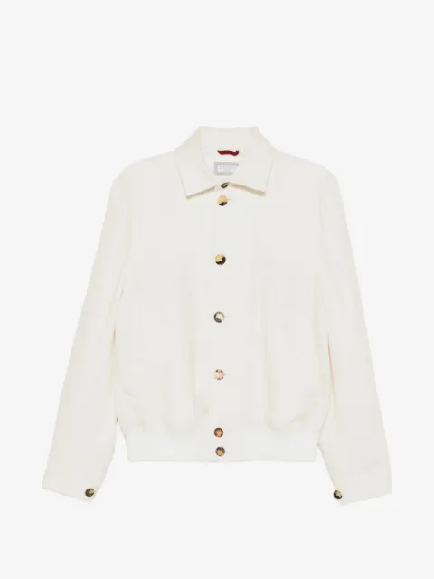 Brunello Cucinelli polo-collar bomber jacket