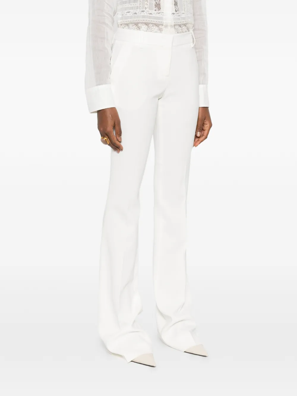  Ermanno Scervino Flared Trousers - White 