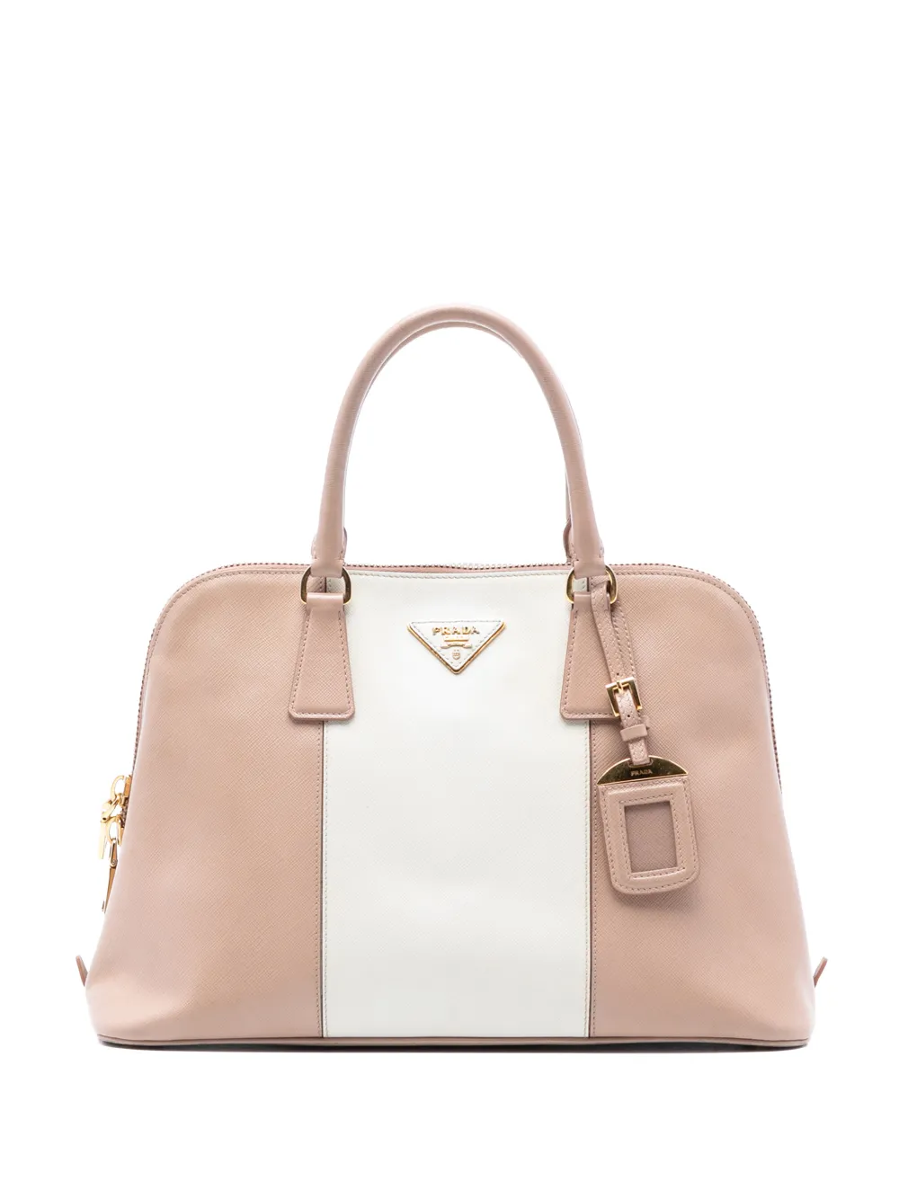 Prada Pre-Owned 2013-2025 Medium Bicolor Saffiano Lux Promenade satchel - Rosa