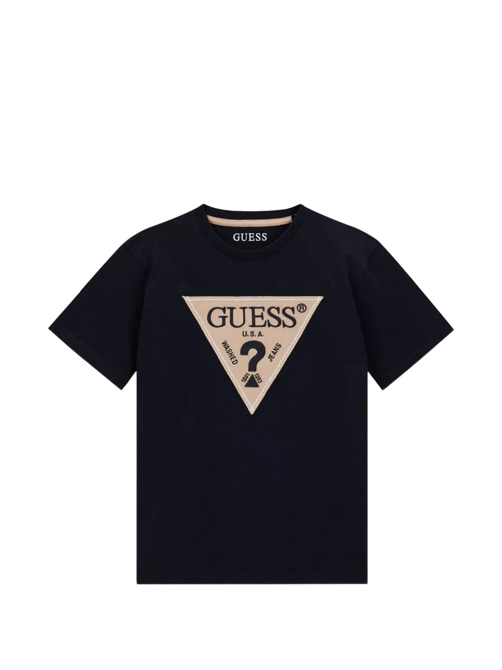 guess kids logo-print T-shirt - Blu