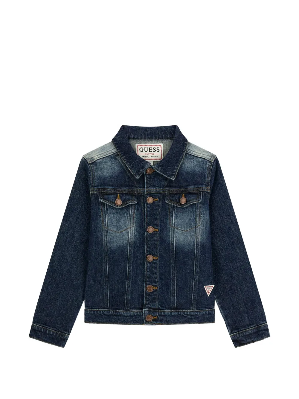 guess kids two-tone denim jacket - Blu