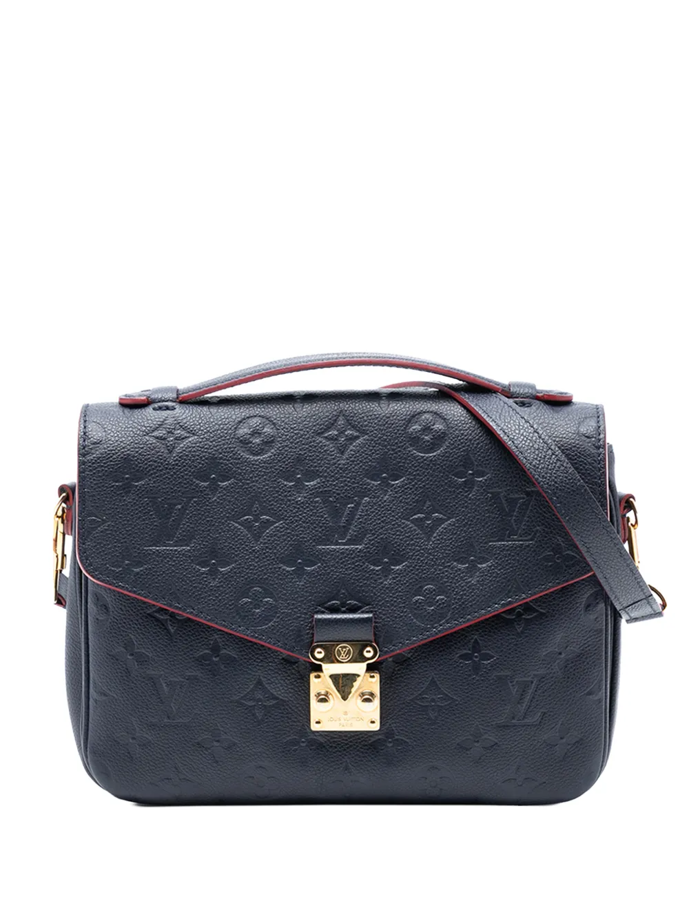Louis Vuitton Pre-Owned Borsa a tracolla Pochette Metis in pelle Empreinte con monogramma 2017 - Blu