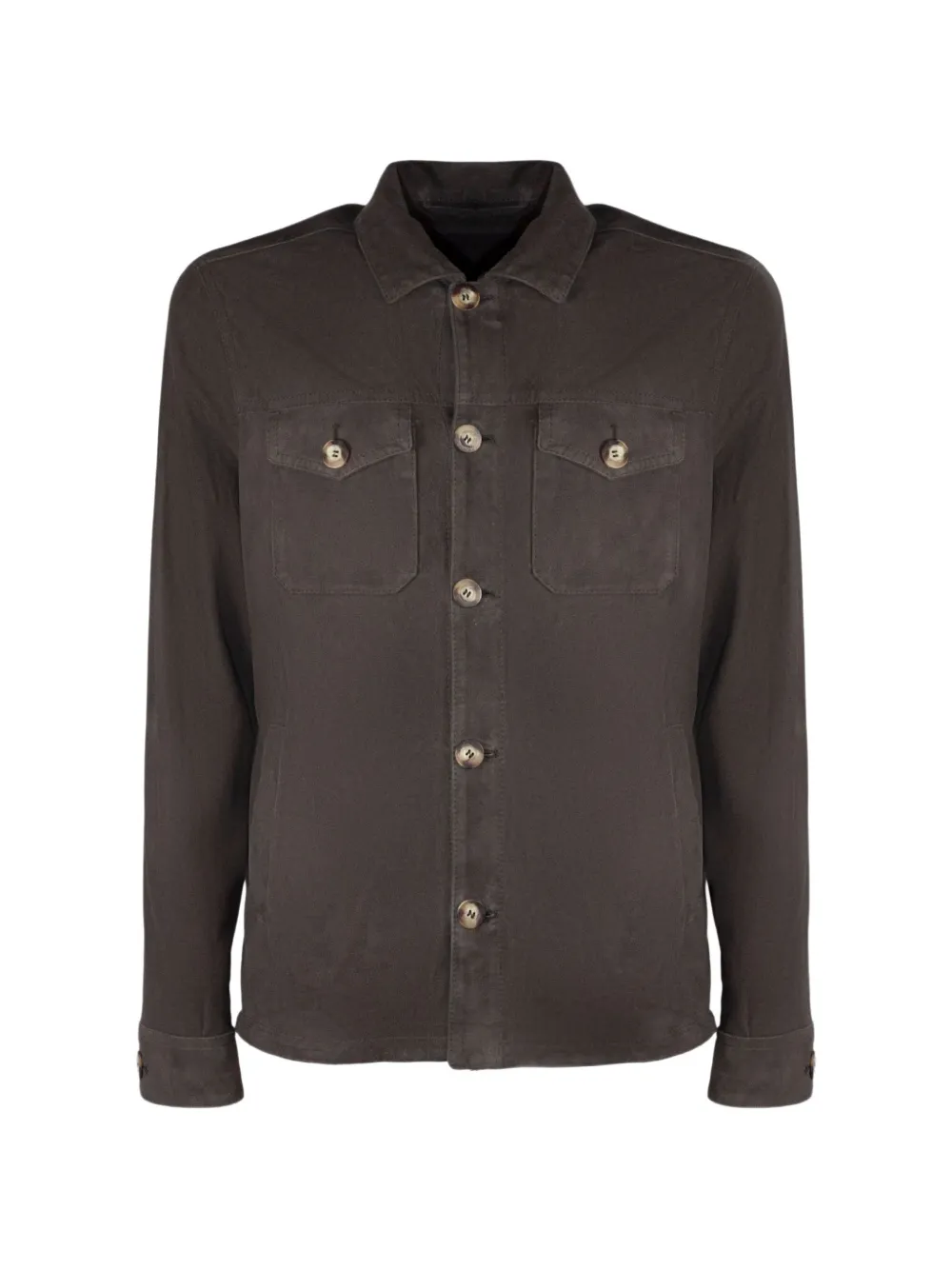 VOLFAGLI Urano suede shirt jacket - Marrone