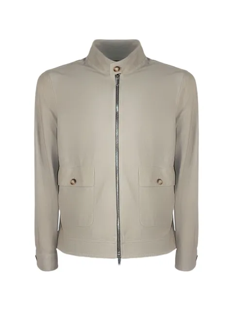 VOLFAGLI Plutone high-collar suede jacket