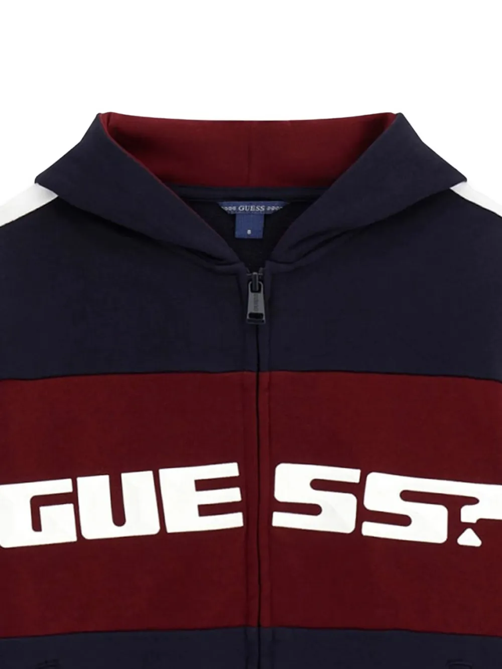 guess kids Hoodie met logoprint en rits Blauw