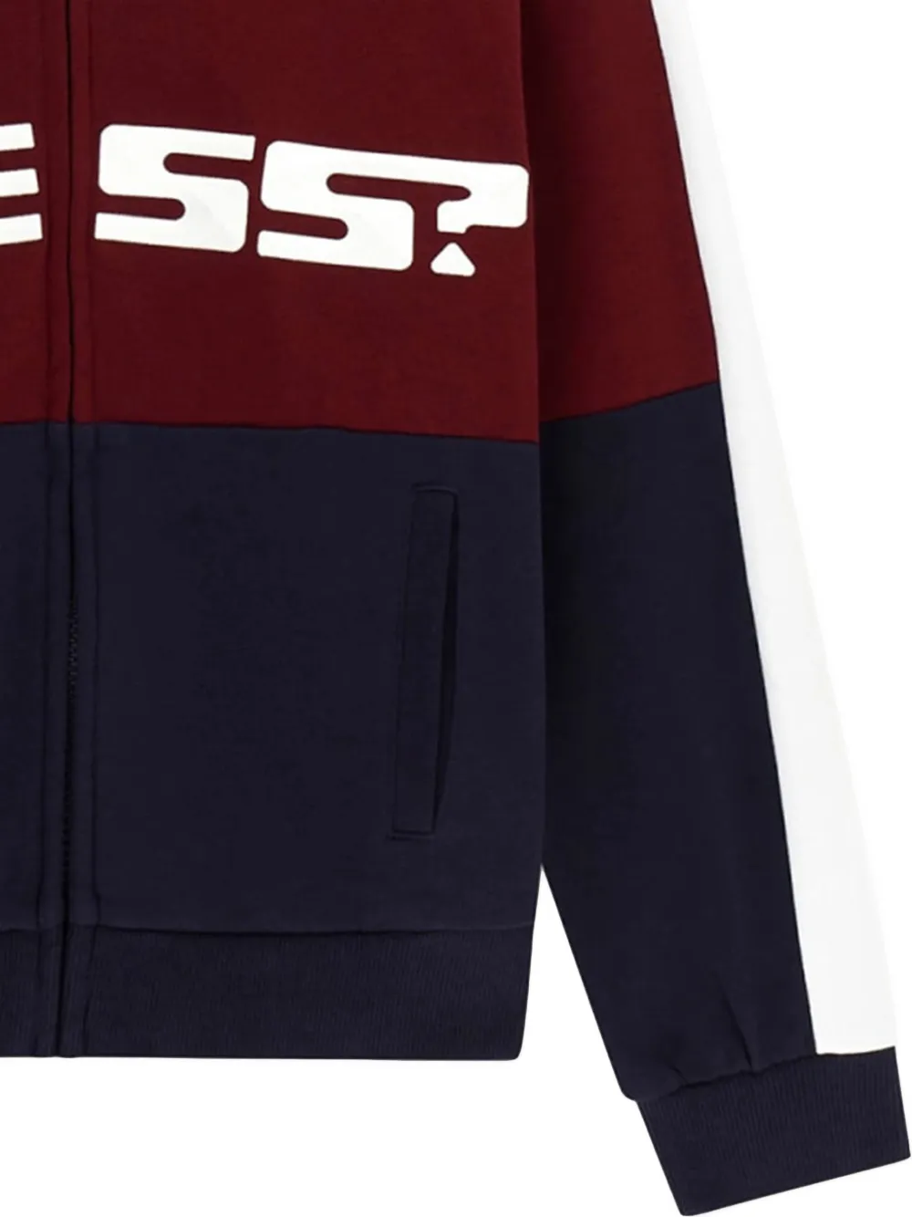 guess kids Hoodie met logoprint en rits Blauw