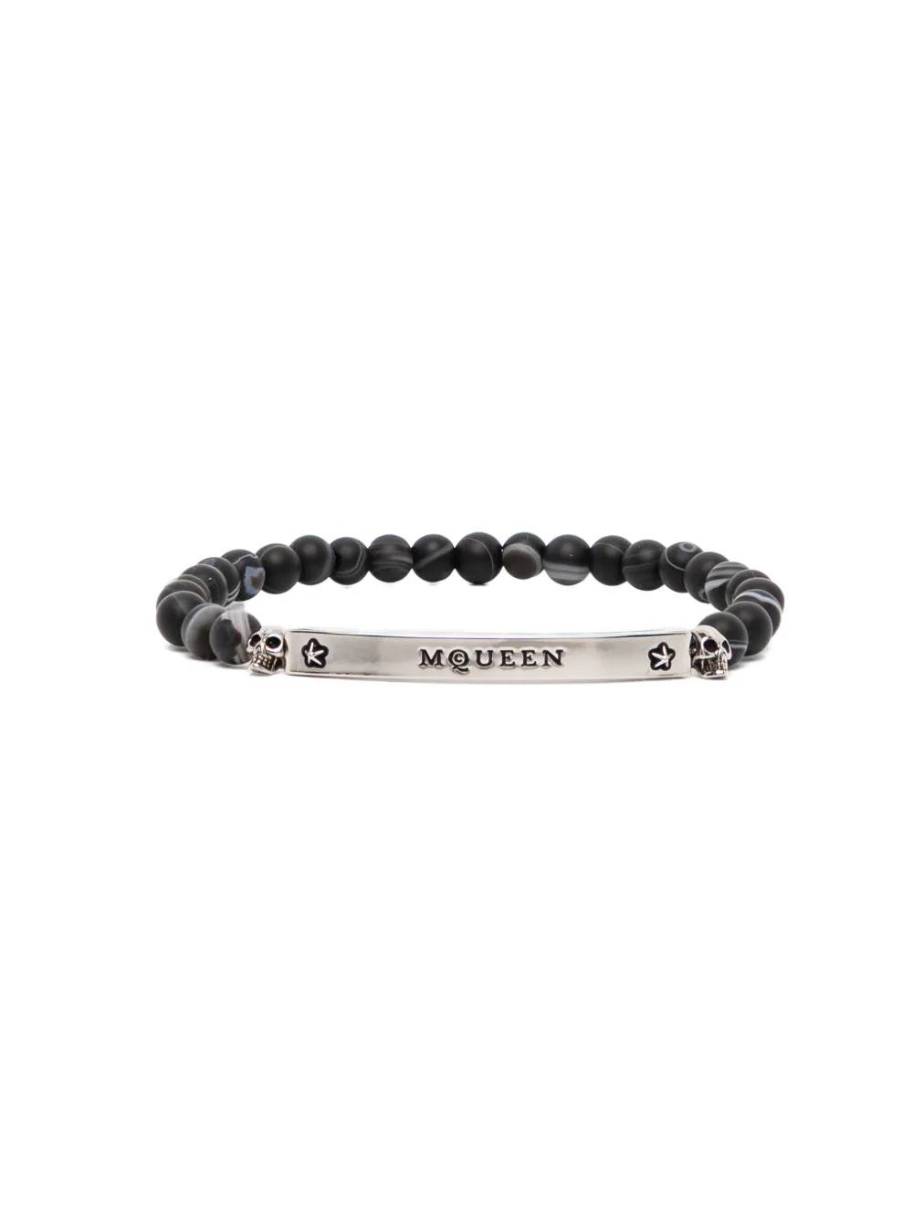 Alexander McQueen logo bead bracelet - Nero