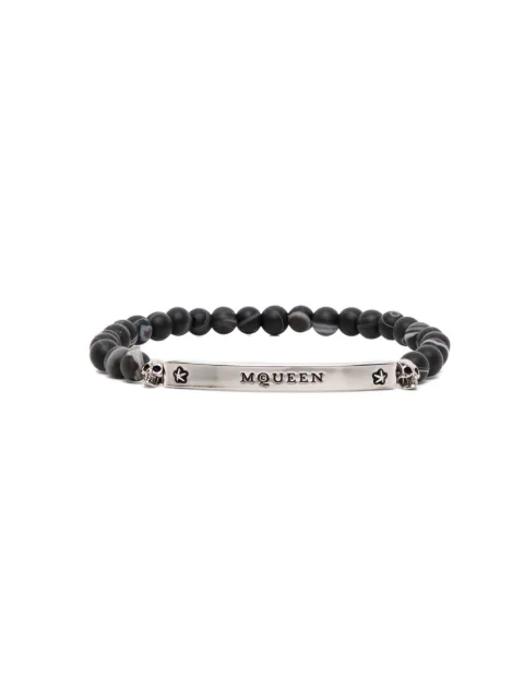 Alexander McQueen logo bead bracelet