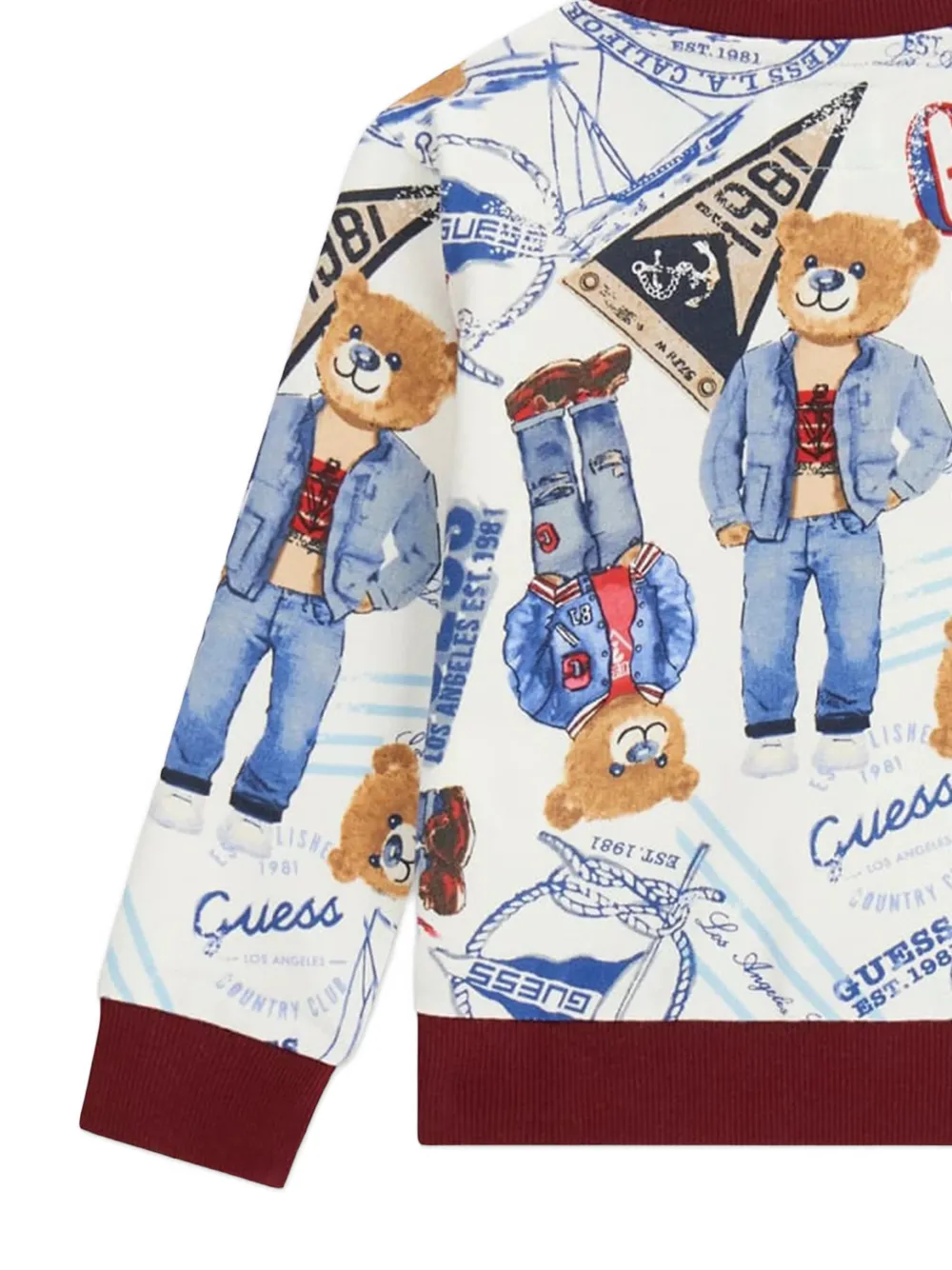  Guess Kids Bear-print Sweatshirt - White 