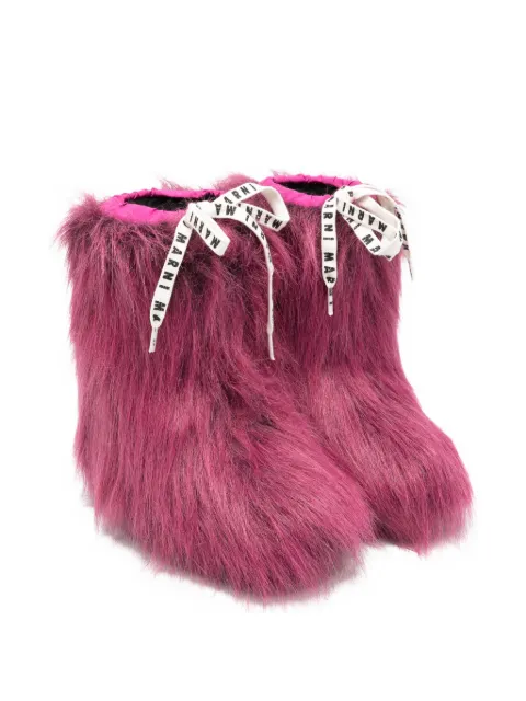 Marni Kids ribbon fluffy boots