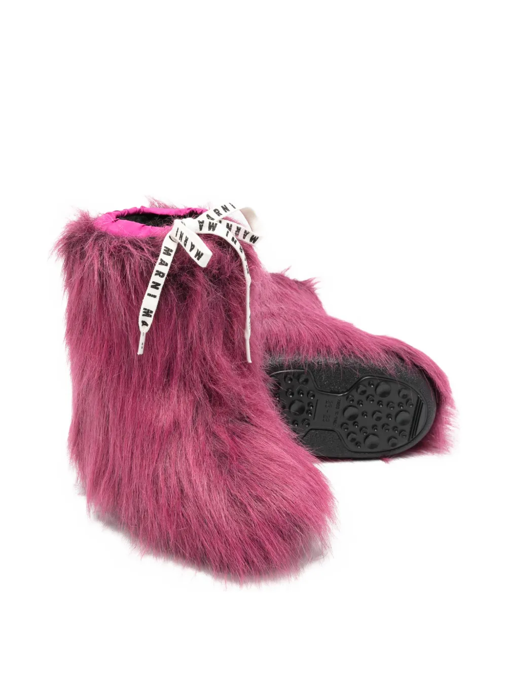 Marni Kids Fluffy laarzen met strik Paars