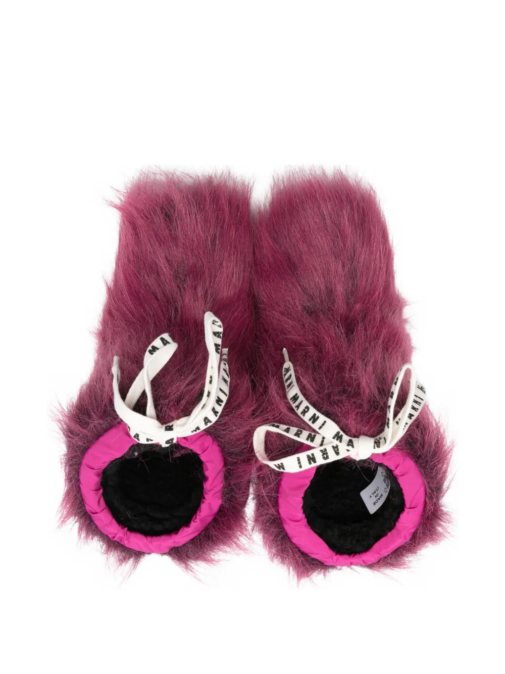 Marni Kids Fluffy laarzen met strik Paars