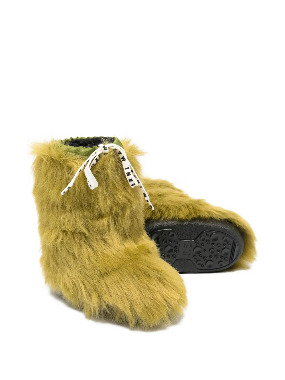Marni Kids Furry veterlaarzen Groen