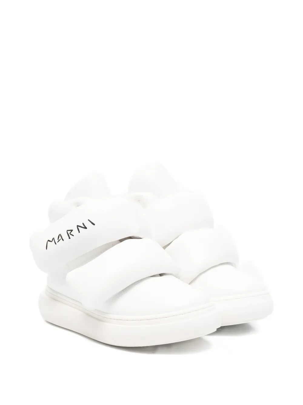Marni Kids logo-embroidered sneakers Wit