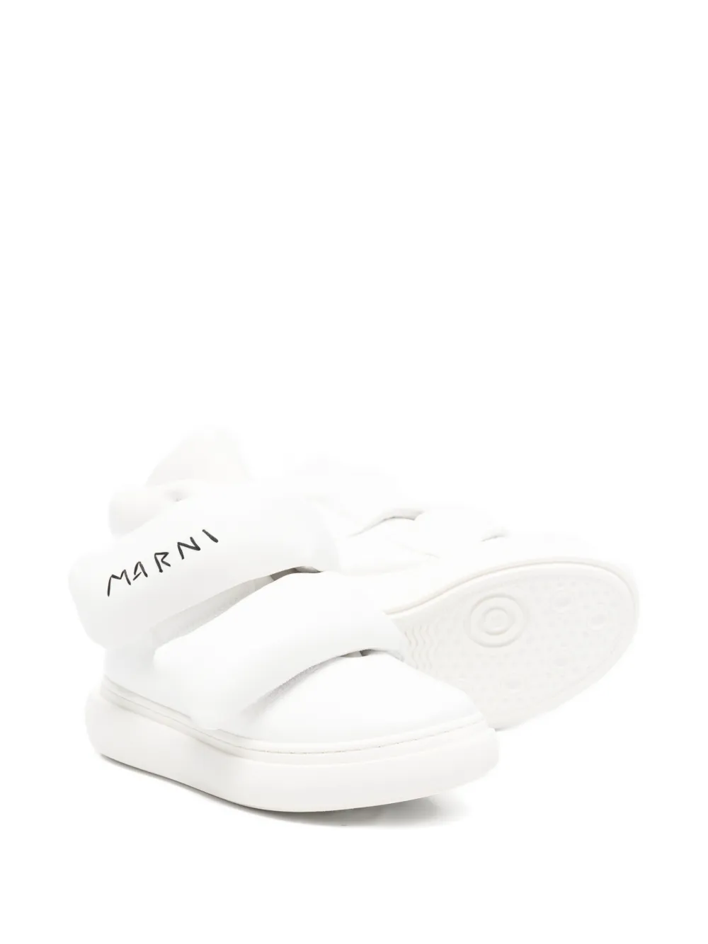 Marni Kids logo-embroidered sneakers Wit