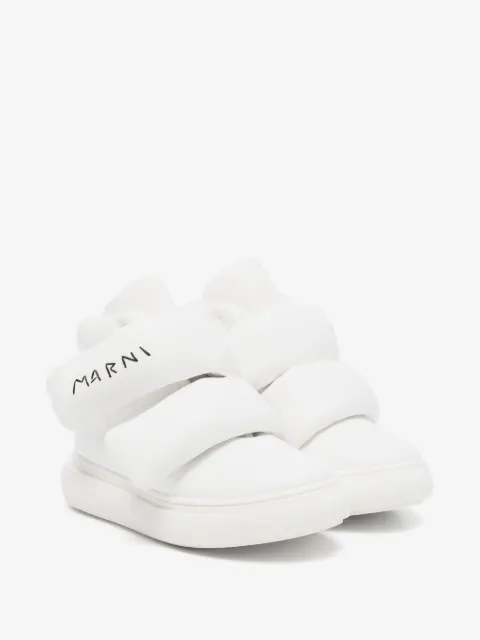 Marni Kids logo-embroidered sneakers