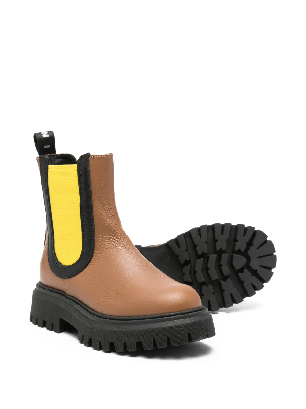 Marni Kids Laarzen verfraaid met logo Bruin