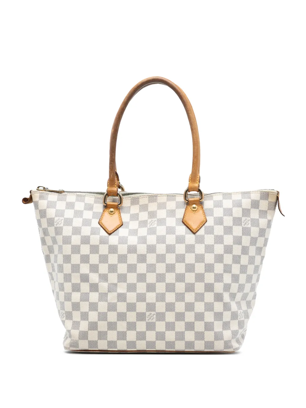 Louis Vuitton Pre-Owned Borsa tote Saleya MM in tela Damier Azur 2007 - Bianco