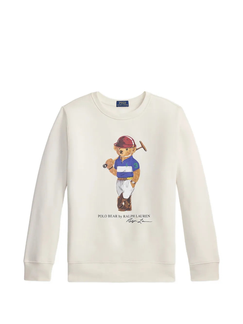 POLO RALPH LAUREN KIDS crew neck sweatshirt - Bianco