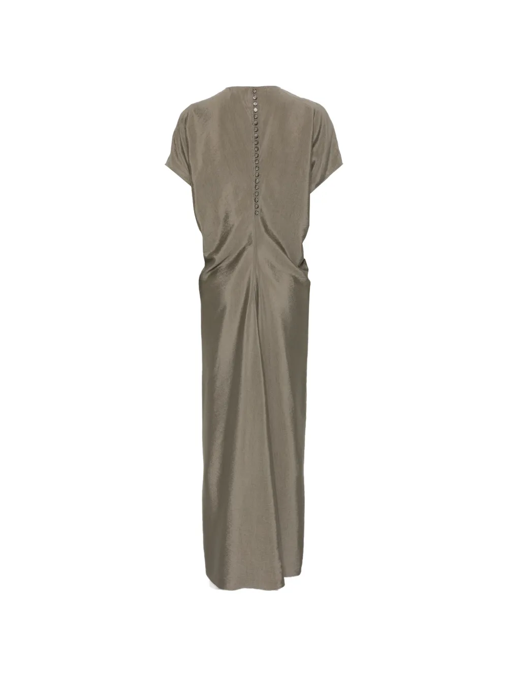  Alysi V-neck Buttoned Maxi Dress - Green 