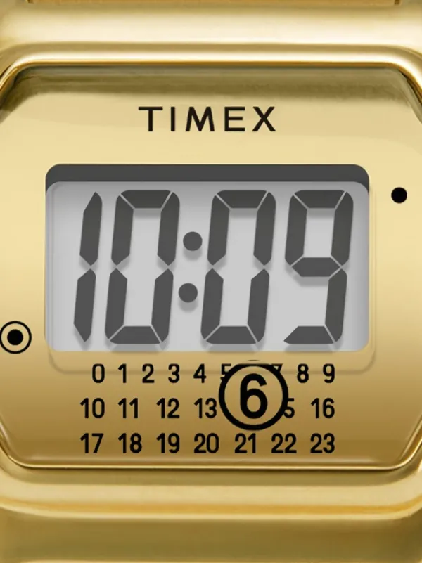 TIMEX x MM6 T80 Digital Bijoux Steel 20mm Ring Watch | Gold