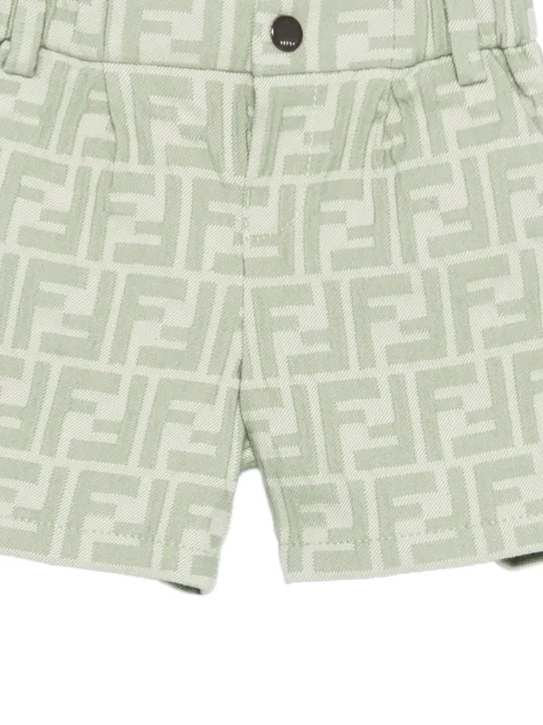 Fendi Kids ロゴ ショートパンツ | グリーン | FARFETCH JP