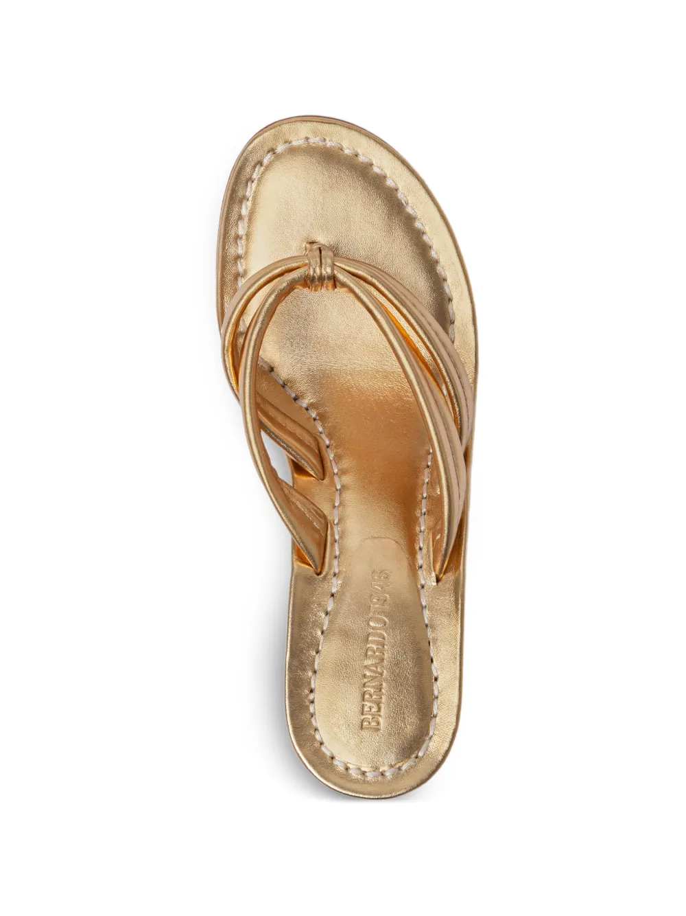 Bernardo Miami gewatteerde sandalen met hak Goud
