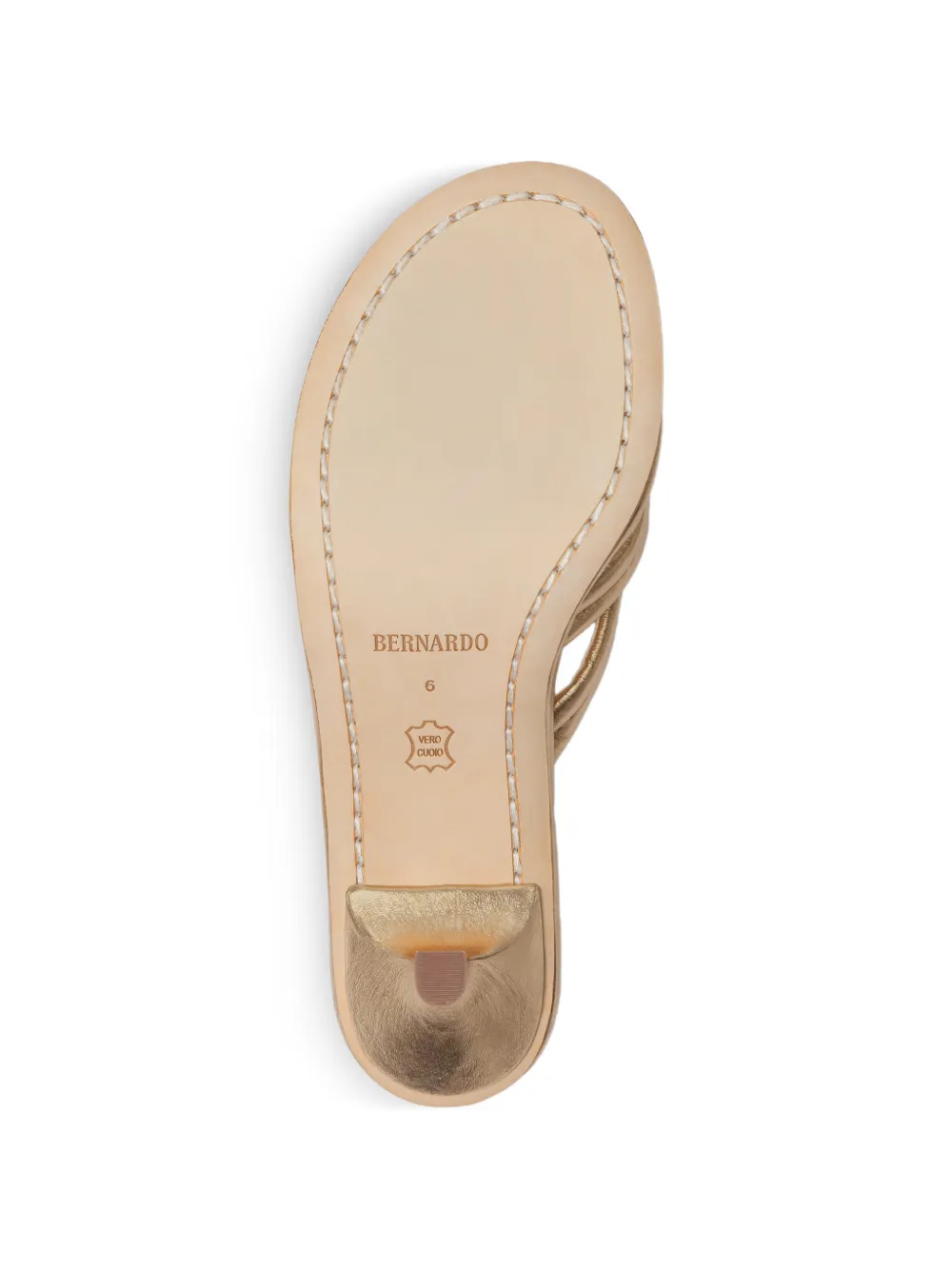 Bernardo Miami gewatteerde sandalen met hak Goud