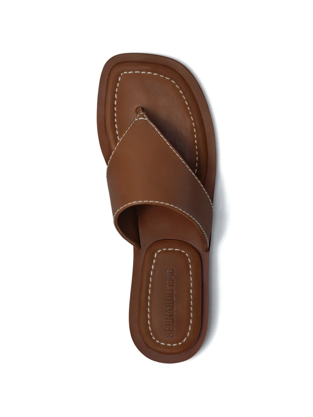  Bernardo Agora Topstitching Sandals - Brown 